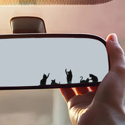 Cute Kitten Rearview Mirror Vinyl Decal