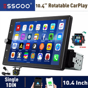 10.4-Inch Rotatable 1-DIN Wireless CarPlay and Android Auto Car Stereo