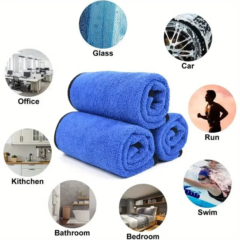 500 GSM Microfiber Car Wash and Drying Towel Set