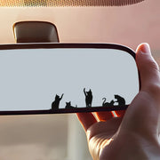 Cute Kitten Rearview Mirror Vinyl Decal