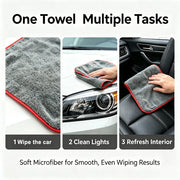 Grey Microfiber Wax-Buffing Towel, 40 x 40 cm