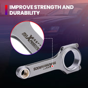 4340 H-Beam Connecting Rod Set for Nissan SR20 Engines