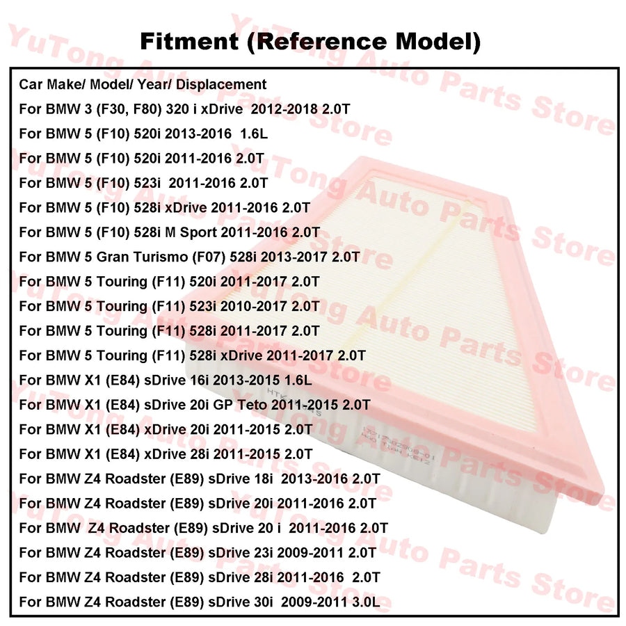 Engine Air Filter for BMW 320i/520i/X3/Z4 2009-2011