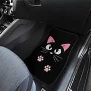 4-Piece Retro Cartoon Cat Car Floor Mat Set
