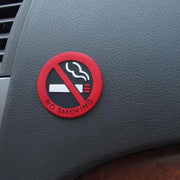 No Smoking Round Vinyl Window Decal