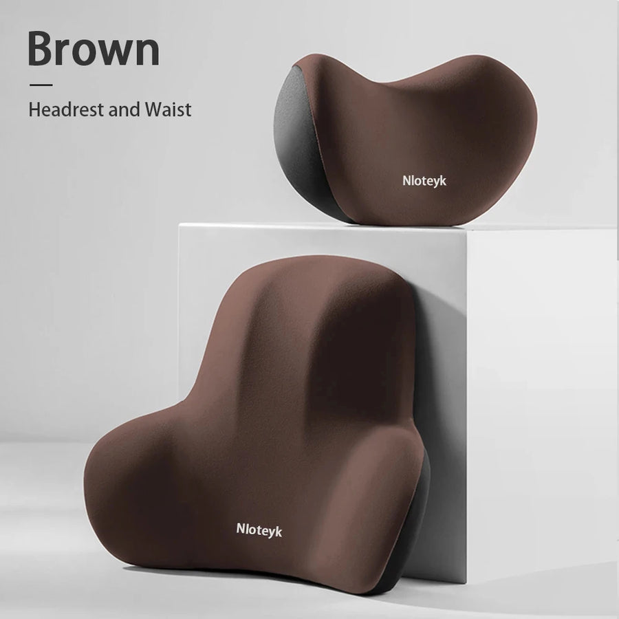 Universal Memory-Foam Car Neck and Headrest Pillow