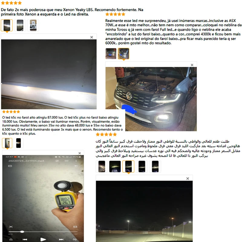 2-Piece H1/H4/H7/H11/9005/9006 LED Headlight Bulb – 4300K, CANBUS