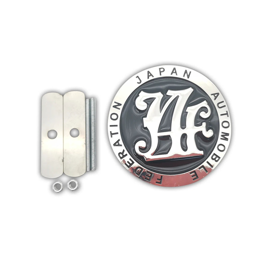 JAF-Style 82 mm Metal Grille Badge - Multiple Colors