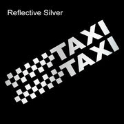 Reflective Taxi-Style Vehicle Decal Pair – 20 × 2.6 cm