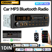 Retro 1-DIN Bluetooth Car Stereo with FM, AM, RDS, DAB, USB and AUX