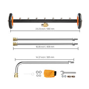16/24-Inch Pressure Washer Undercarriage Cleaner
