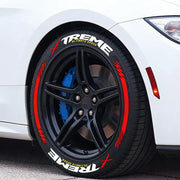 For 4 Tires Xtreme 3D Tire Letter Stickers Waterproof Pvc Racing Wheel Decals No Glue Included