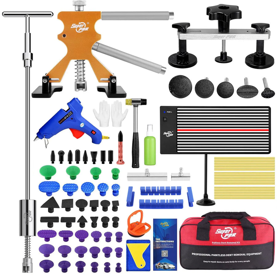 Paintless Dent Repair Puller Kit with Suction Cups