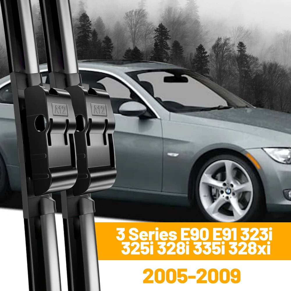 Front Windshield Wiper Blade Set for BMW 3 Series 2005-2009