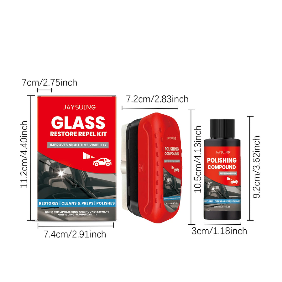 Automotive Glass Oil-film Remover Kit