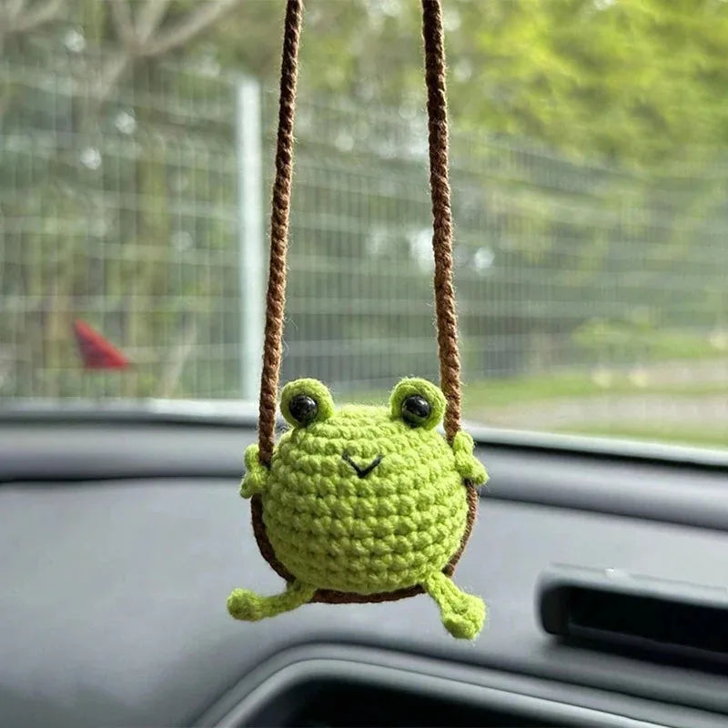 Crochet Animal Rearview Mirror Hanging Ornament