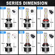 H1/H4/H7/H11/9005/9006 LED Headlight Bulb – 6000K, CANBUS