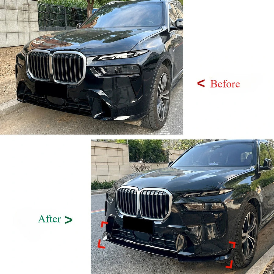 Front Bumper Lip Splitter for BMW X7 G07 LCI M Sport 2023-2025