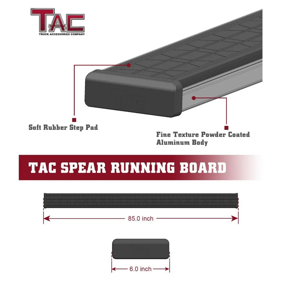 Aluminum Running Board Set for 2020–2026 Jeep Gladiator