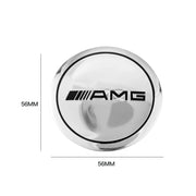 4-Piece 56 mm Wheel Center Cap Emblem Decal Set