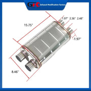 Universal 304 Stainless Steel Performance Exhaust Muffler