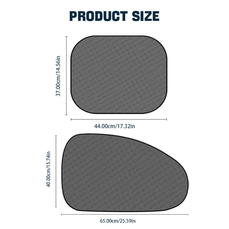SEAMETAL Two-Piece Car Window Sunshade Set – Front or Rear