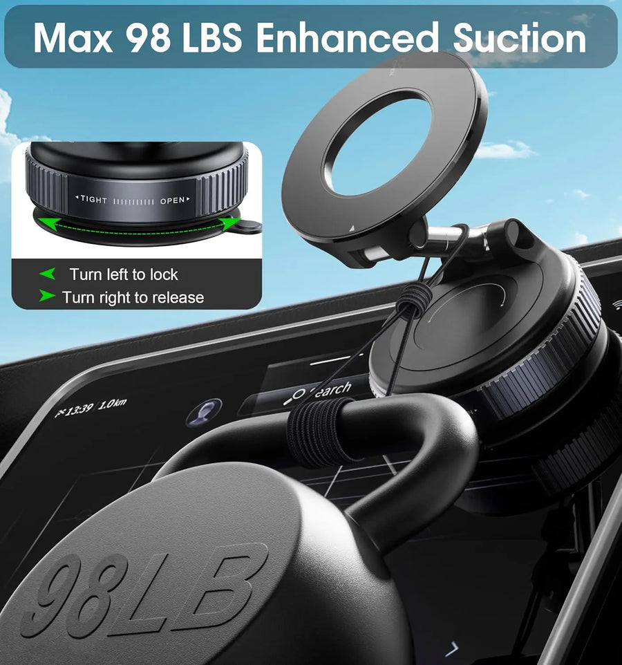 Magnetic Dashboard/Windshield Phone Mount with 360° Rotation
