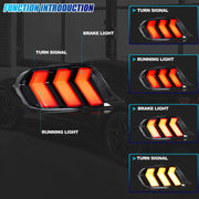 Ford Mustang S550 Euro-Style Sequential LED Tail Light Pair – 2015–2023