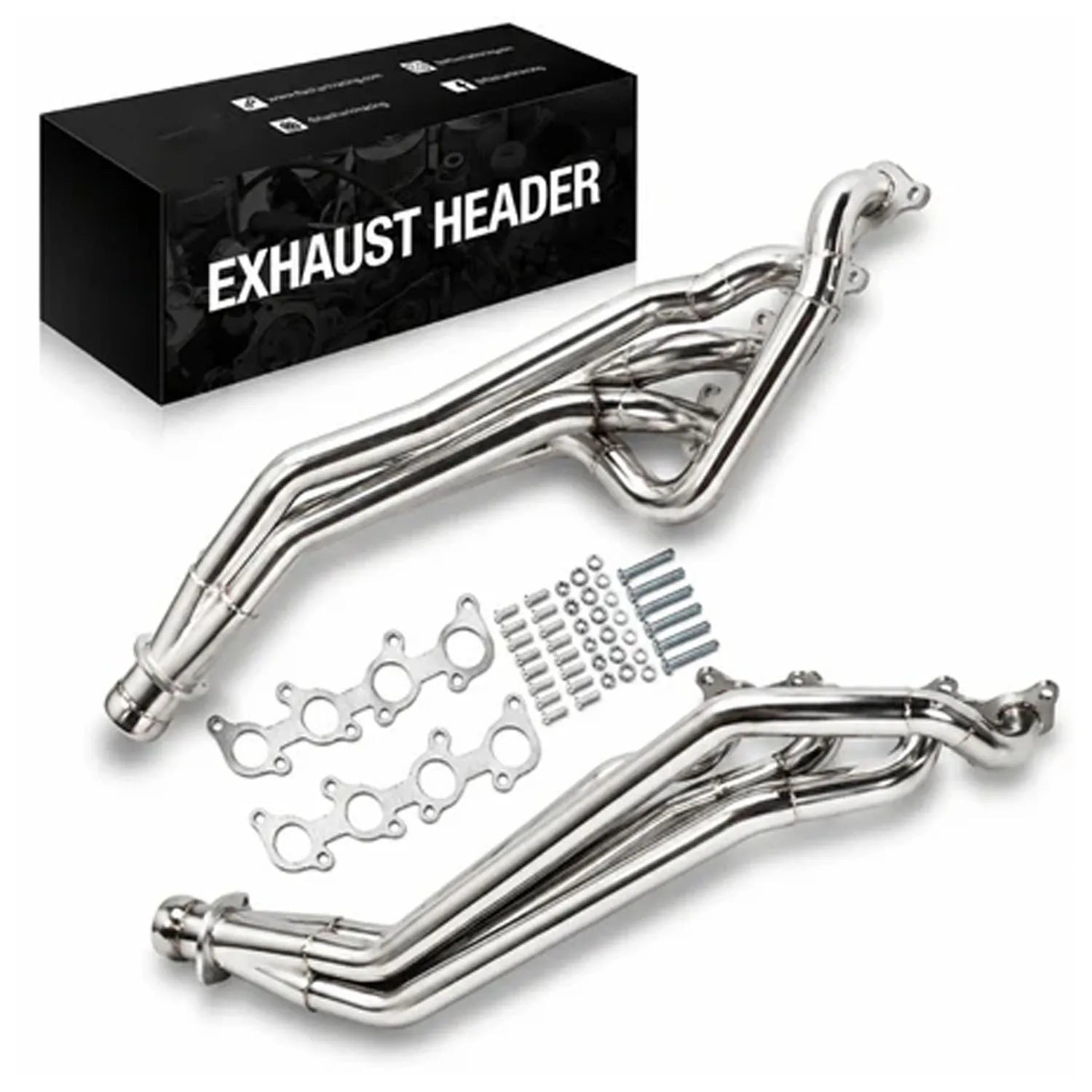 Stainless Steel Long-Tube Exhaust Header Set for 2011–2014 Ford Mustang