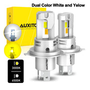 2-Piece H4 LED Headlight Bulb – 6500K/3000K, CANBUS