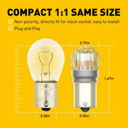 2-Piece 1156 LED Reverse/DRL Light Bulb – Amber/Yellow/White