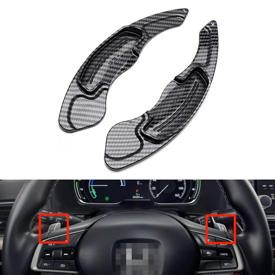 Carbon Style Twill Weave Paddle Shift for Honda Accord Civic TL Steering Wheel