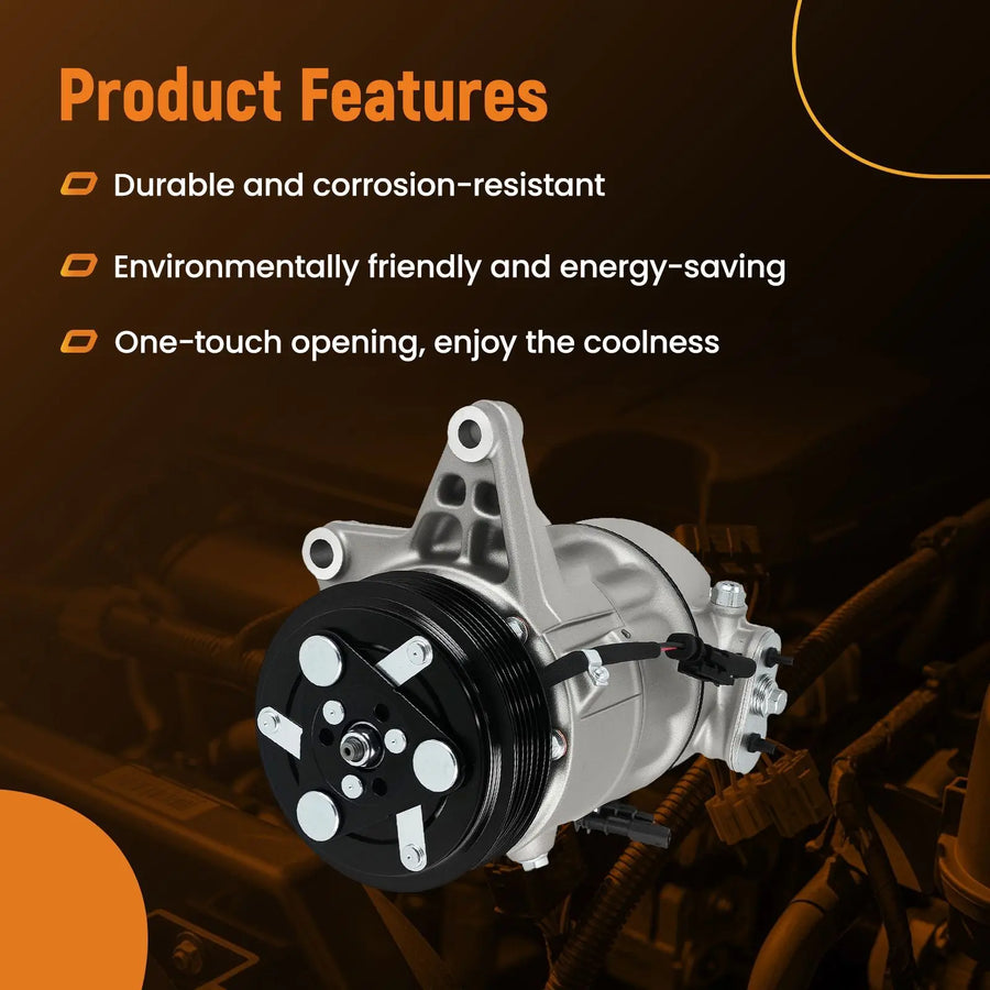 A/C Compressor and Clutch for Buick Enclave Acadia Traverse 2013-2017
