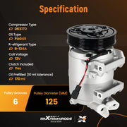 A/C Compressor & Clutch for Nissan Rogue Select 2014-2015
