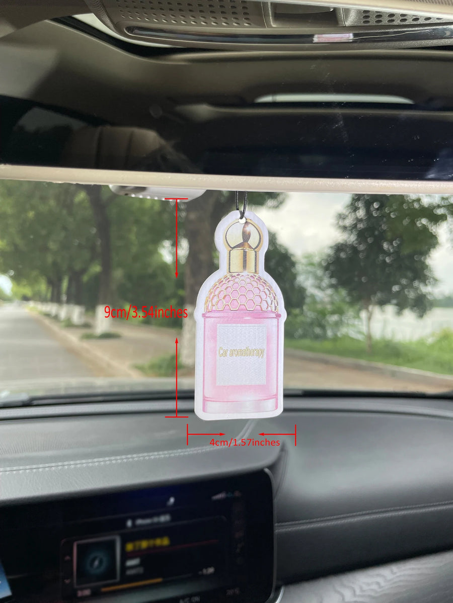 Pink Perfume Bottle Hanging Car Air Freshener