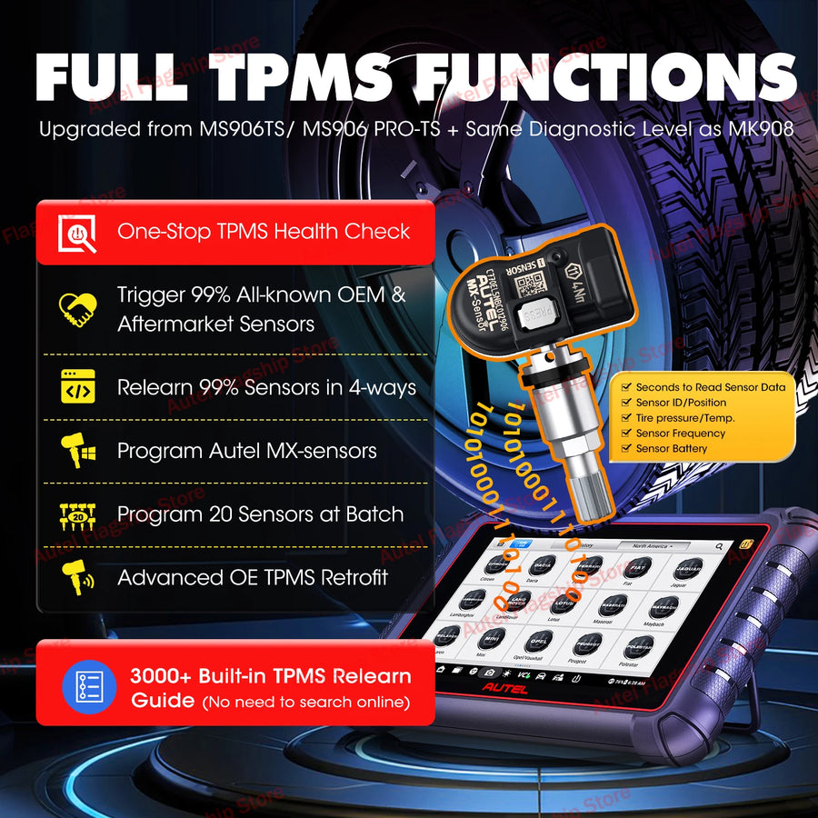 Autel MaxiPRO MP900-TS OBD2 and TPMS Diagnostic Scanner with ECU Coding