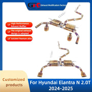 Titanium Alloy Valved Cat-Back Exhaust System for Hyundai Elantra N 2.0T 2024-2025
