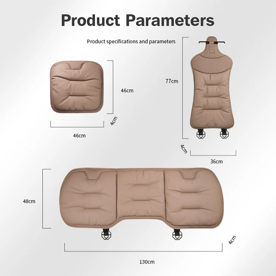 Universal Leather-look Car Seat Cover and Cushion Set