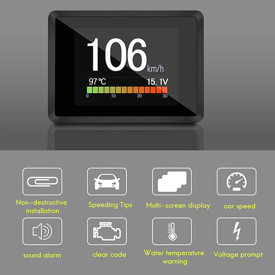 A203 OBD2 Car Head-Up Display and Digital Performance Gauge