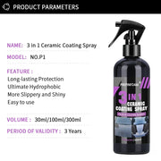 Hydrophobic Ceramic Coating Spray for Automotive Paint