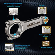 6-Inch 4340 H-Beam Connecting Rods for Chevrolet Small Block