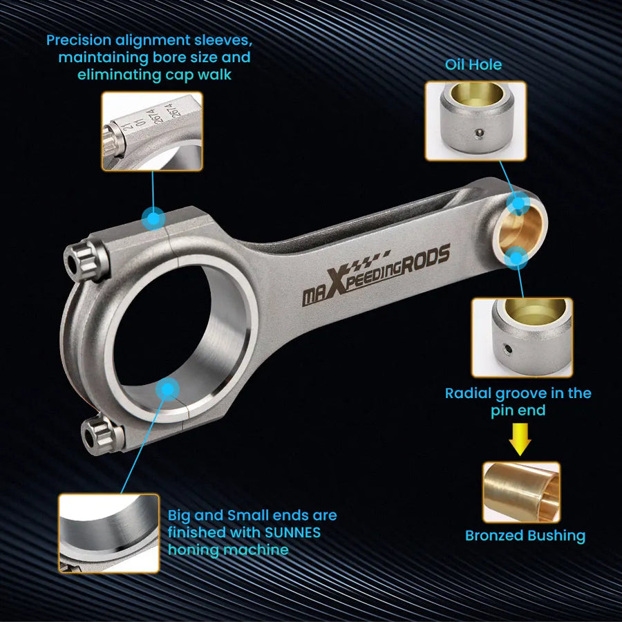 6-Inch 4340 H-Beam Connecting Rods for Chevrolet Small Block