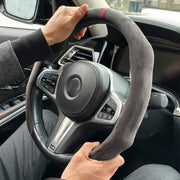 15-Inch Suede-Style Steering Wheel Cover – Multiple Colors