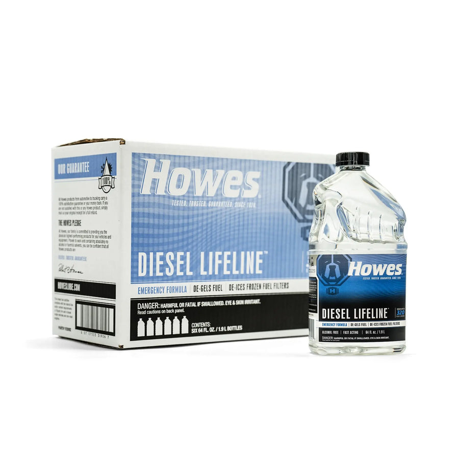 Howes Diesel Lifeline 64-Ounce Emergency Formula, De-Gels Fuel, and De-ICES Frozen Fuel Filters Casepack