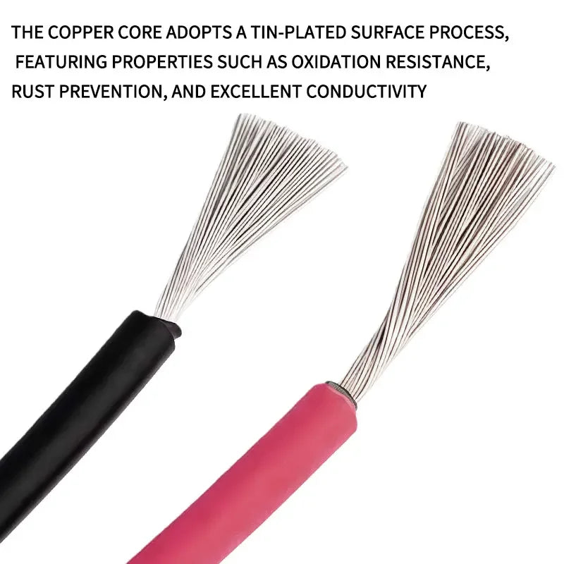 12AWG Solar Extension Cable Pair with Waterproof Connectors