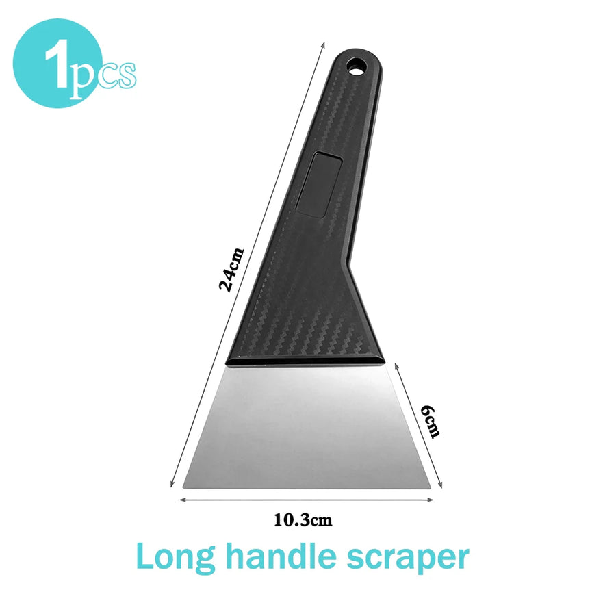 Stainless Steel Vinyl Wrap Squeegees - Long or Short Handle