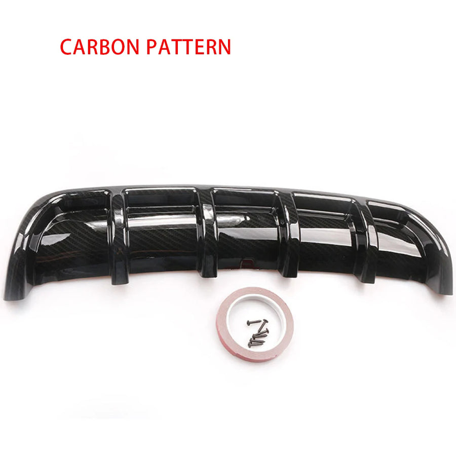 Universal Carbon Fiber Bumper Lip Rear Bounding Automotive Spoiler Shark Fin Rear Bumper Guide Plate Six