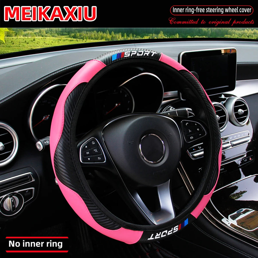 Steering Wheel Cover – carbon-fiber-look, 38cm