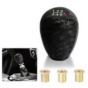 Universal Carbon-Fiber-style Oval 5-Speed Manual Gear Shift Knob