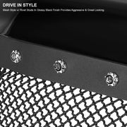 Mesh Rivet-Style Front Grille with Shell for 1999–2004 Ford F-250/F-350